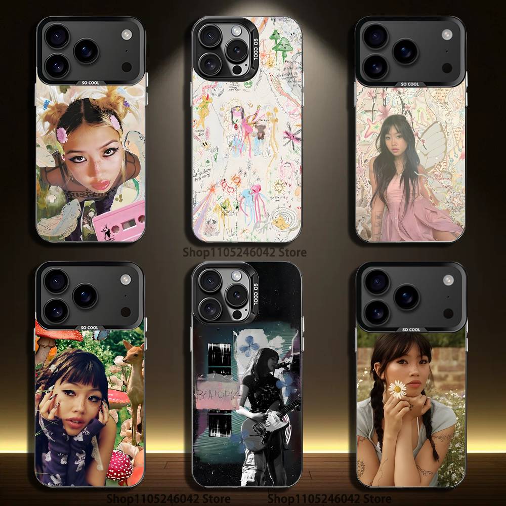 B-beabadoobee Beatopia For iPhone 17,16,15,14,13,12,11,Pro,MAX,Plus Black Shockproof Candy Matte Cover