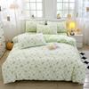 New Spring Duvet Cover Class A Double Yarn Printed Knitted Cotton 3-4 Piece Quilt Bed Sheet Pillowcase Small Fresh Bedding