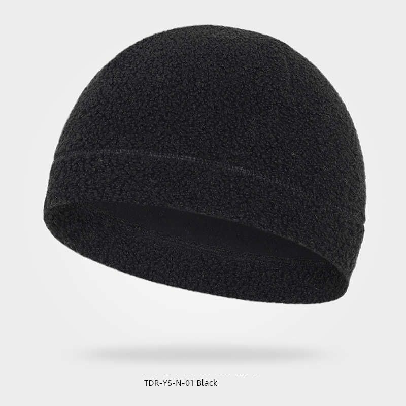 

Мужская и женская спортивная лыжная велосипедная зернистая походная уличная бархатная улавливающая тепло флисовая шапка ветрозащитная шапка Amazon осень и зима тряска. Маленький TDR-YS-N-01 Black All yards