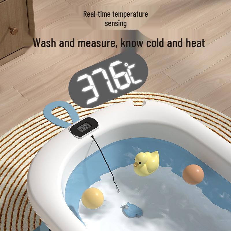 Adjustable Baby Bath Tub with Temperature Sensor
