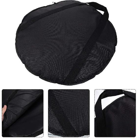 Vaguelly 23 Inch Cymbal Gig Bag with Handle Double- layer Round Cymbal Storage Case for- proof and Waterproof