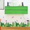 SK7201 Green Plant Skirting Board Bedroom Living Room Cabinet Entrance Hall Store Glass Window Door Cabinet Decoration Wall Sticker