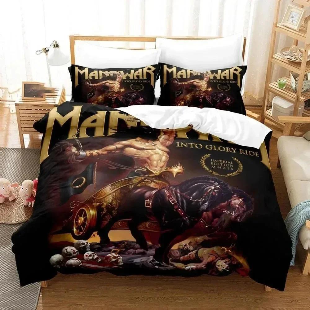3D Printed Manowar 3D NEW Duvet Cover Pillowcase Bedding Set Adult Boy Girl Bedroom Decoration Children Single Double Large
