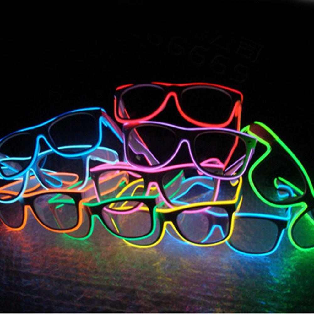 Glow Sunglasses Classic El Wire Light Up Luminous Glasses Led Glasses Neon Glasses Flashing Glasses