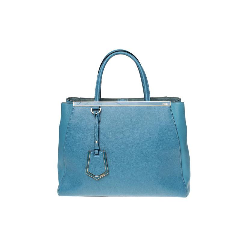 

Fendi Jours Series Color Block Large Capacity Leather Tote Bag Women Tote Bags Blue 8BH250-D7E-F0QF4 Basic Set (Bag+Dust Bag)