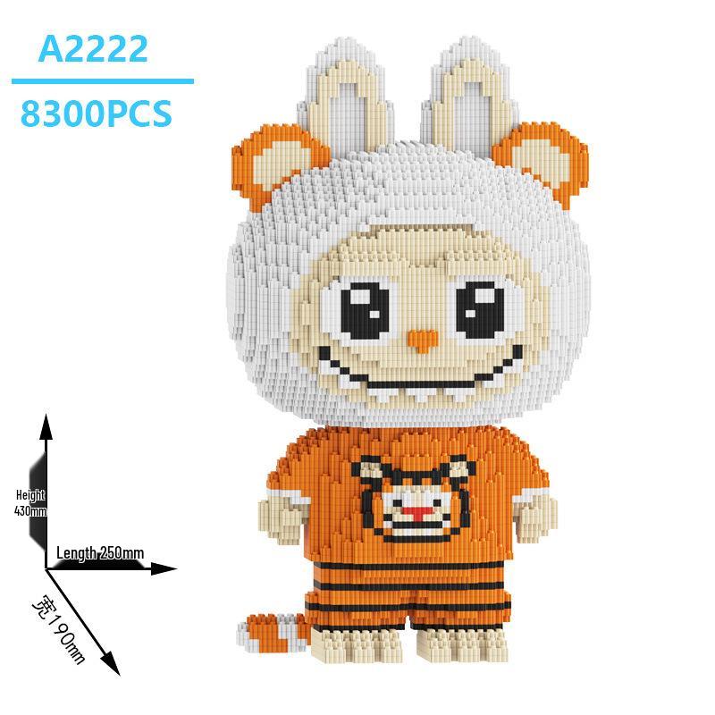 Super Cute Labubu Beads Building Blocks - Educational 3D Ornament Toy for Kids