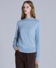 BASIC HOUSE Women'S High-Neck Long-Sleeve Sweater Blue Lykt7202