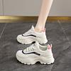 Fashion CRLAYDK Fashion Platform Mesh White Chunky Sneakers for Women Casual Dad Shoes Breathable Ladies Wedge Walking Sport Tennis