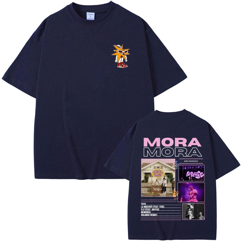 Rapper MORA MICRODOSIS Album Tour 2025 Tshirt Men Women Hip Hop Fashion Vintage Short Sleeve Tshirt Casual Oversized Streetwear