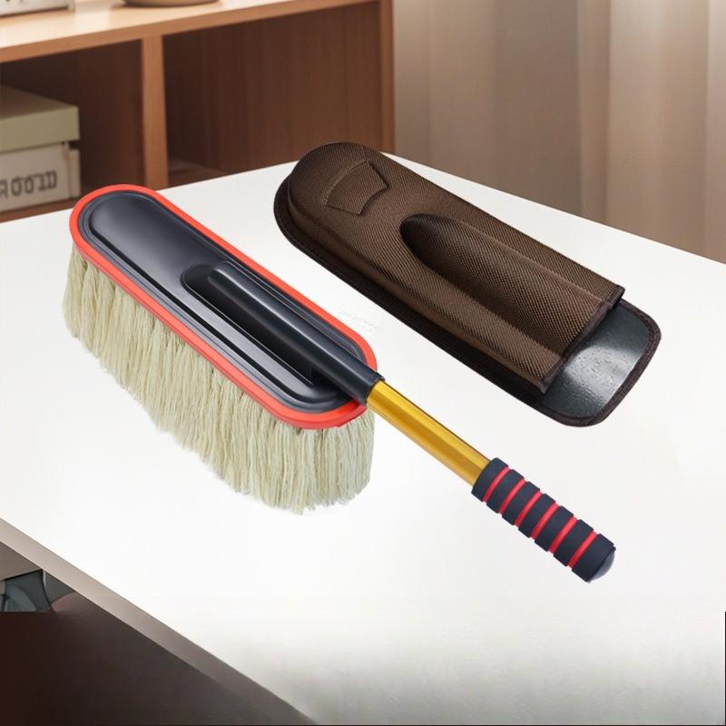 Car wash mop dust removal duster with wax brush does not hurt car paint wipe artifact cleaning soft bristle brush cleaning tool