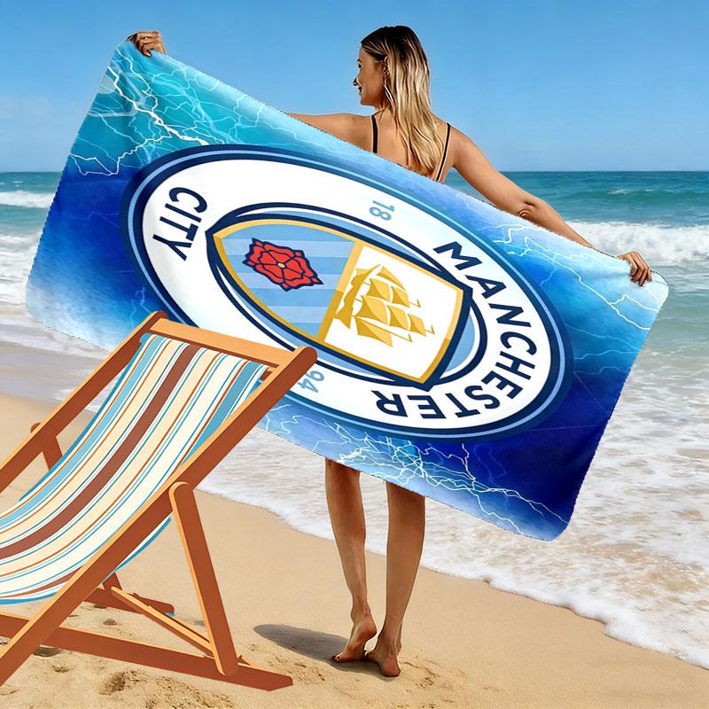 MCFC Print Beach Towel, Large Soft Quick Dry Towel for Beach Camping Swimming