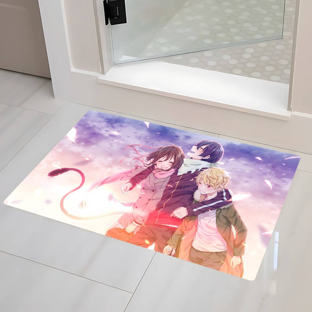 Anime N-Noragami Floor Mat Bathroom Mat Kids Room Bedroom Decoration Balcony Anti-Slip Doormat Living Room Welcome Rug
