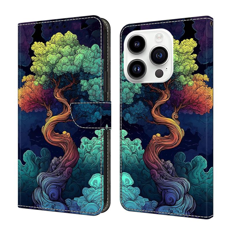 Leather Etui Phone Case for Nokia G300 G21 G11 G20 G10 G60 G22 6.3 5.3 3.1 5.4 Flip Cover Magnetic Wallet Painted Flower Deer