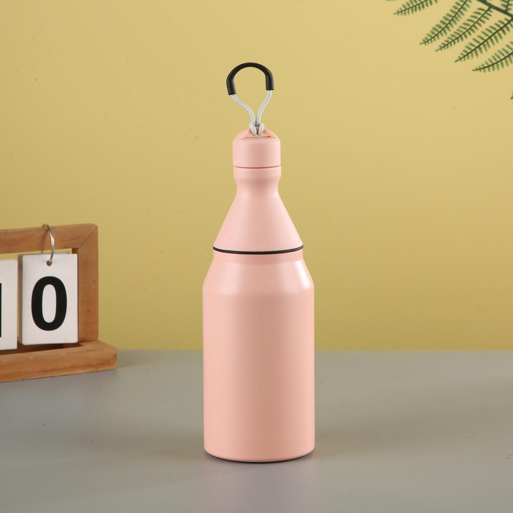 500ml Stainless Steel Thermos Flask Travel Mug Small Opening Leak Proof Water Bottle for Car Cup Holder Hiking Gym Water bottle