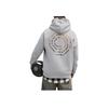 Li Ning Badfive Comfortable Casual Hooded Letter Print Loose Fleece Sweatshirt Men Sweatshirt Gray AWDU503-4