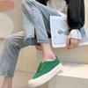 Fashion Round Toe Female Footwear Canvas Women's Shoes Slip on Flat Casual Sneaker Trends 2024 High Quality Cotton Korean Daily Routine