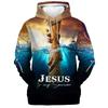 Spring And Autumn God Jesus Graphic Pullovers Animal Lion  Printed Hooded Hoodies Sports