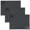 3Pcs Cutting Mat A4 Black Model Cut Pad Paper Rubber Stamp Engraving Scale Board