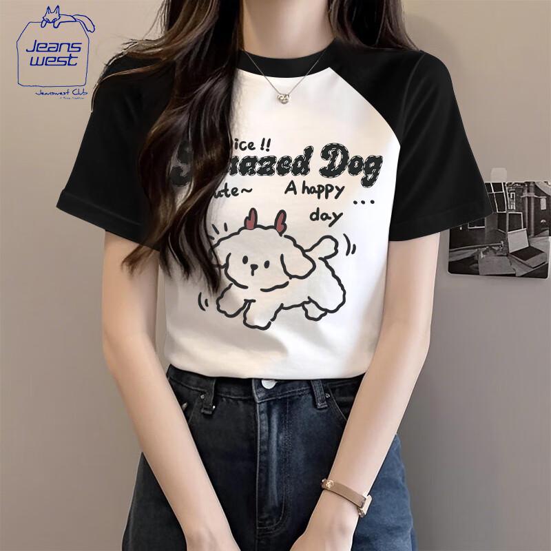 

Jeanswest Women s 2025 Summer Raglan Cotton T-Shirt S