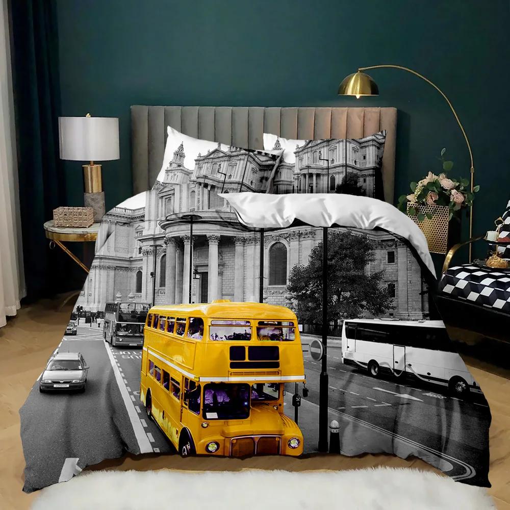 Retro Architektoniczny Poszwa na Kołdrę Kobieta w Czerwonej Sukni Gra na Skrzypcach przy Wieży Eiffla Podwójna Queen King Poliester Poszwa na Kołdrę