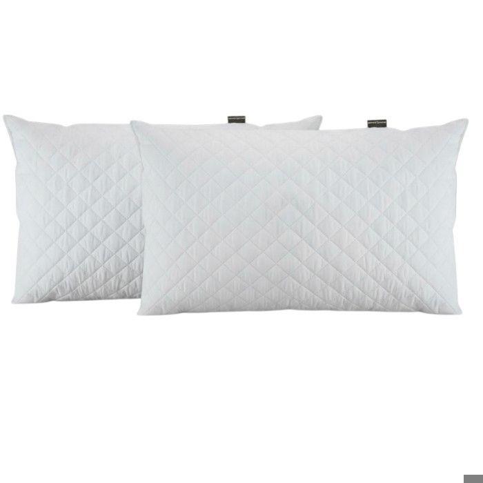 Lot 2 Oreillers à mémoire de forme Jean Louis Scherrer 50x70cm - Blanc - Synthétique - Chambre - Rectangulaire