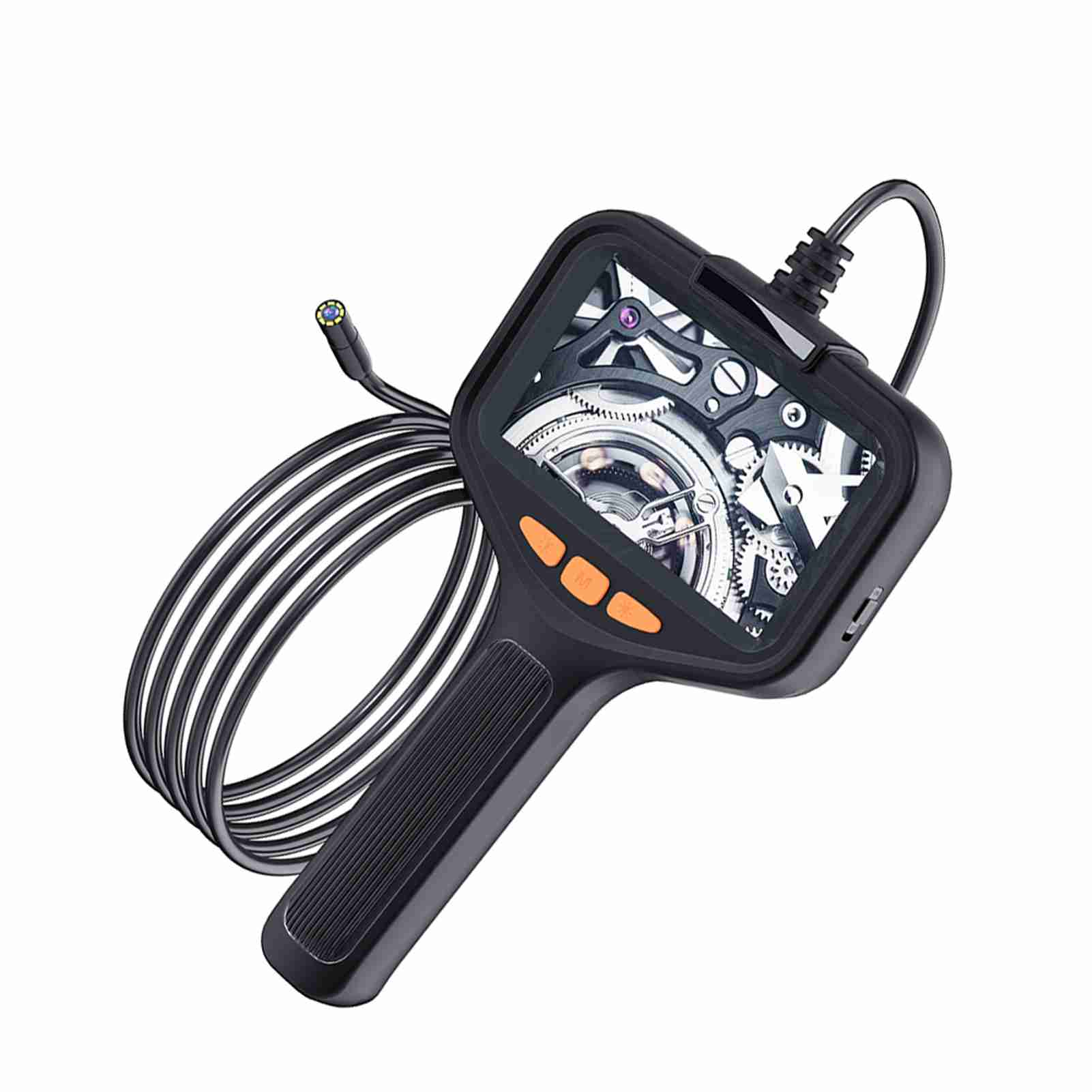 

Endoscope Camera with Light, HD 1080P Borescope with 4.3 Screen 8 Adjustable LED Lights, Inspection Camera with 500cm/16.4ft чёрный