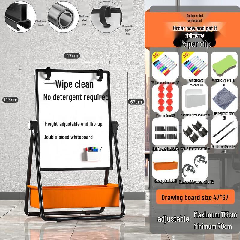 Magnetic Double-Sided Whiteboard with Foldable Stand