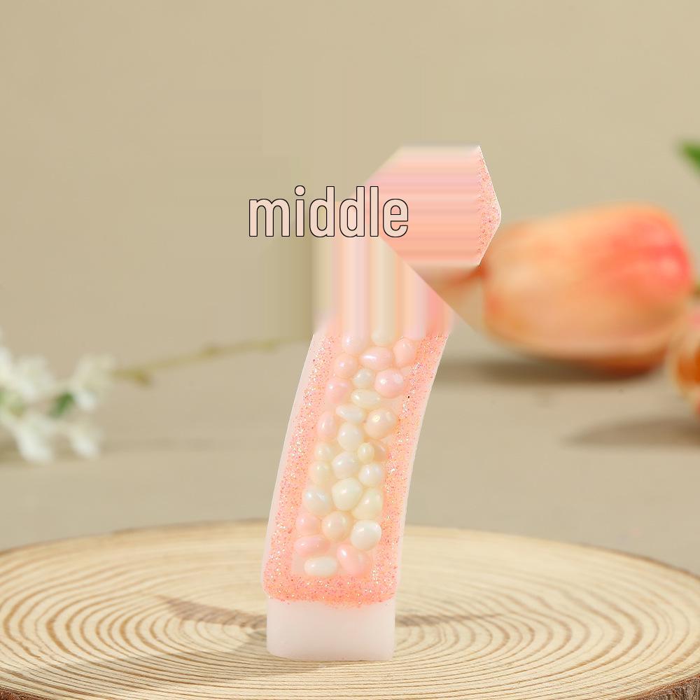 Handmade Pebble Powder Number Candles for Birthday and Party Decorations