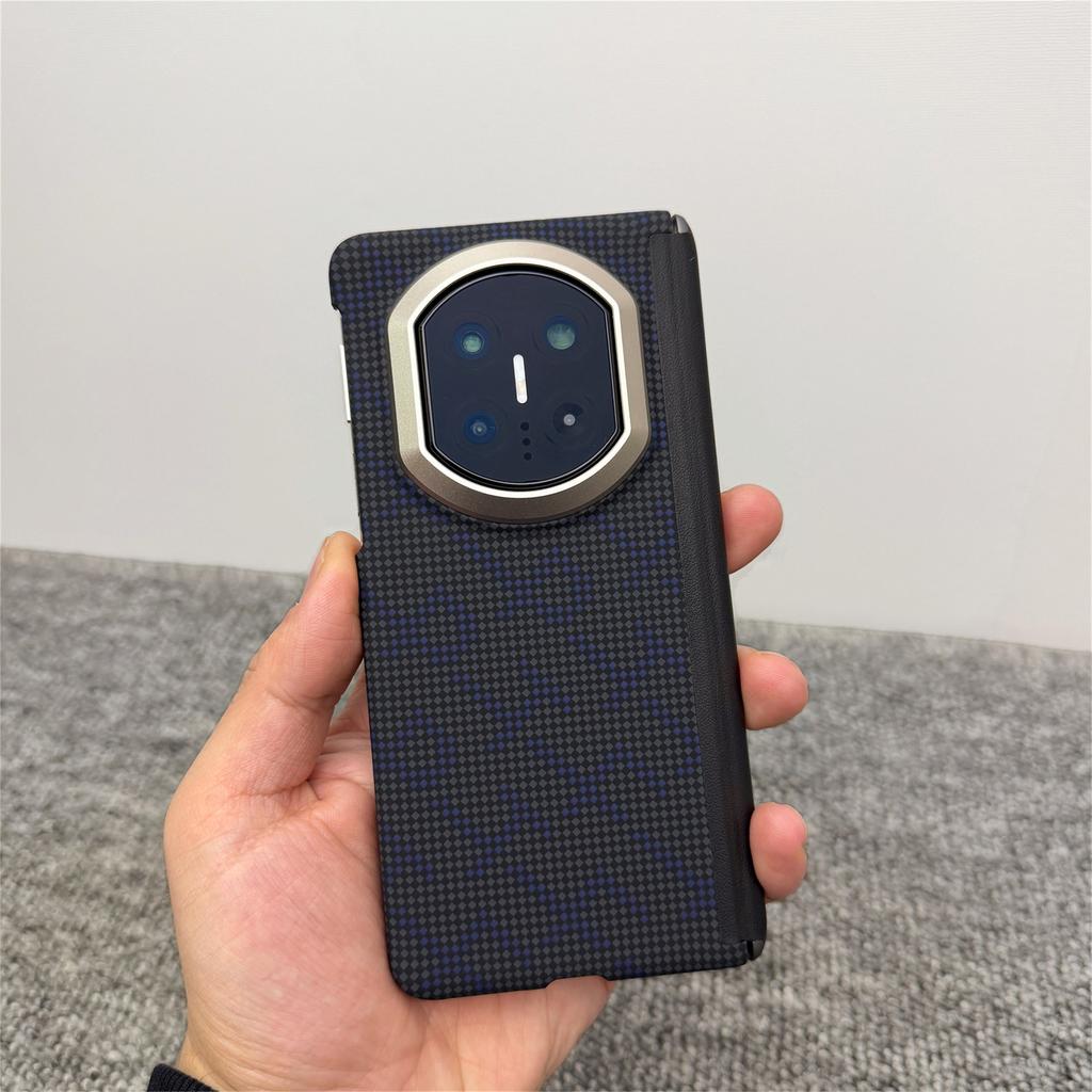 Applicable to Huawei MateX1 carbon fiber pattern mobile phone case x1 double central axis hinge X1 ultra-thin magnetic anti-drop case