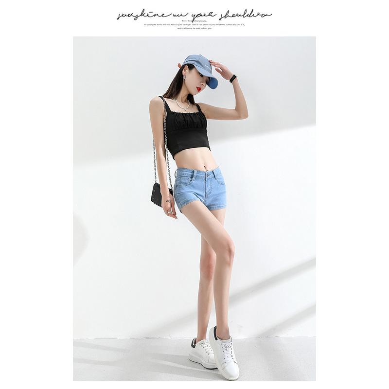 Low Waist Jeans for Women Summer Stretch Light Color Shorts Slim Fit Super Shorts Tight Hot Pants 2025 New Style