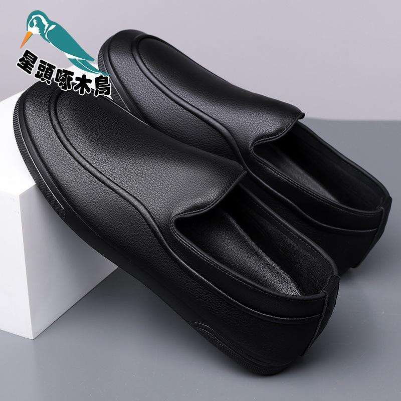 [Spot] First-layer Cowhide Goodyear Craft Casual Shoes Fashion List Lazy Leather Shoes