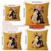 Cute Floral Penguin Embroidery Style Throw Pillow Covers Pattern Cushion Cover Suitable For Sofa Bedroom Car Pillow Cover