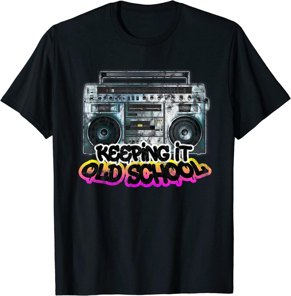 Keeping It Old SchoolVintage Boombox 80s T-Shirt Size S-5XL Unisex T-Shirt XL