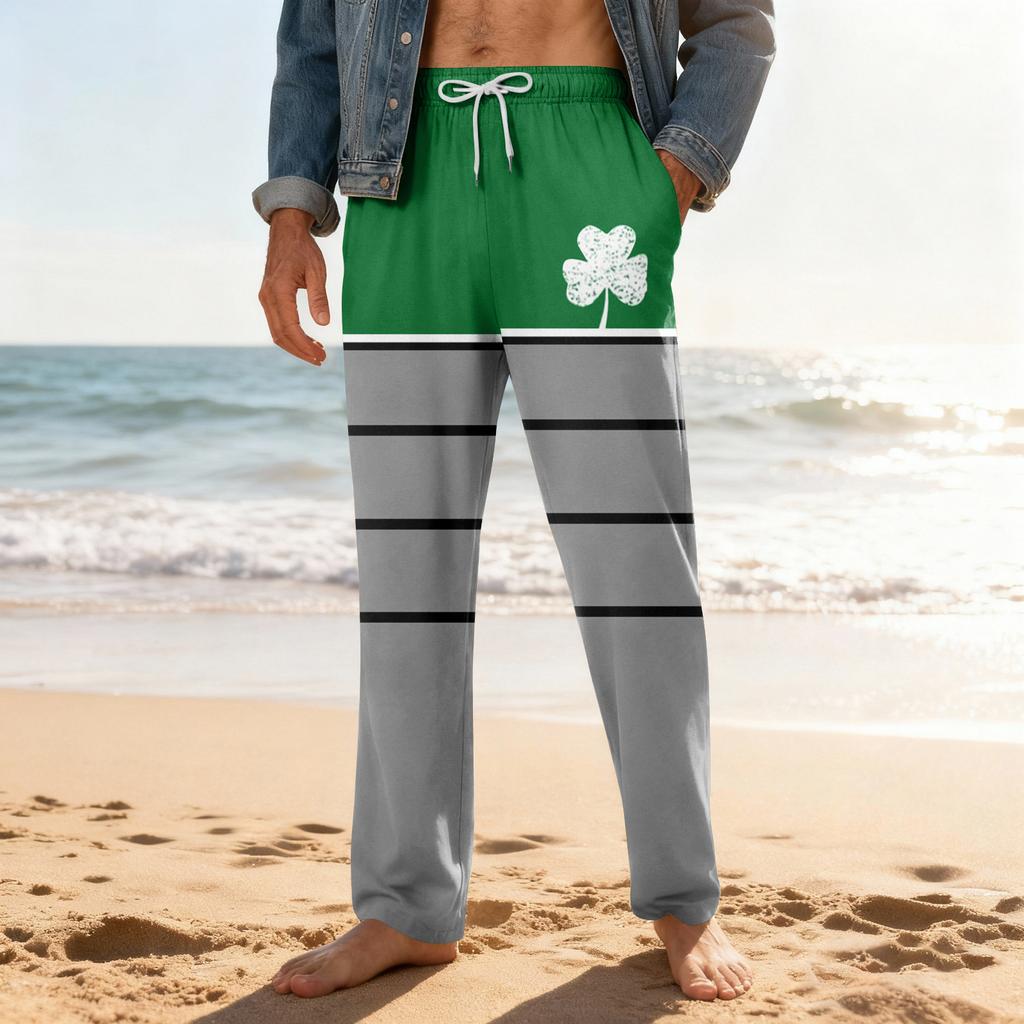 Men's Home Soft Pajama Pants Drawstring With Pockets Casual Sports Pants