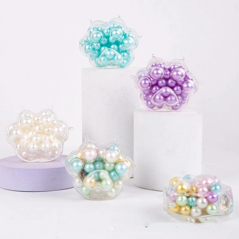 Pearl Filled Fidget Stress Toy Soft Stretch Texture For Anxiety Relief Office Kids Adults Use