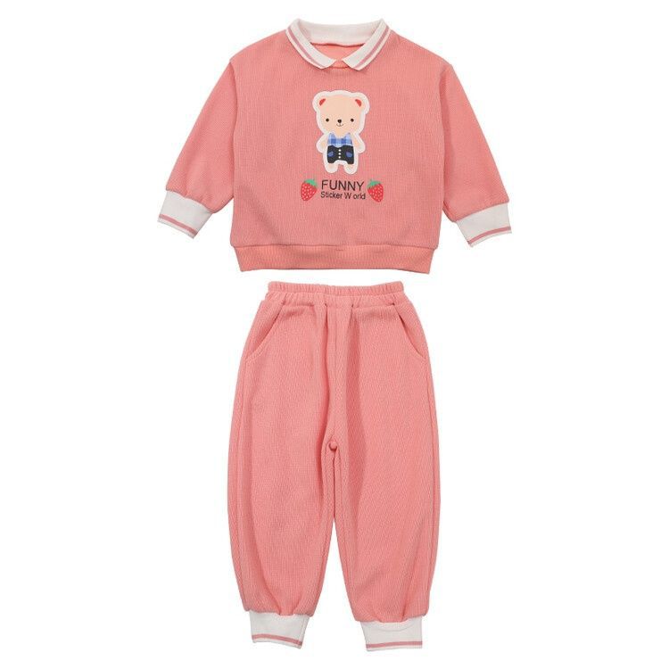 Girls Fashion Sweatshirt Tracksuit Set Casual Sporty Two Piece Outfit For Toddler Baby Spring Autumn