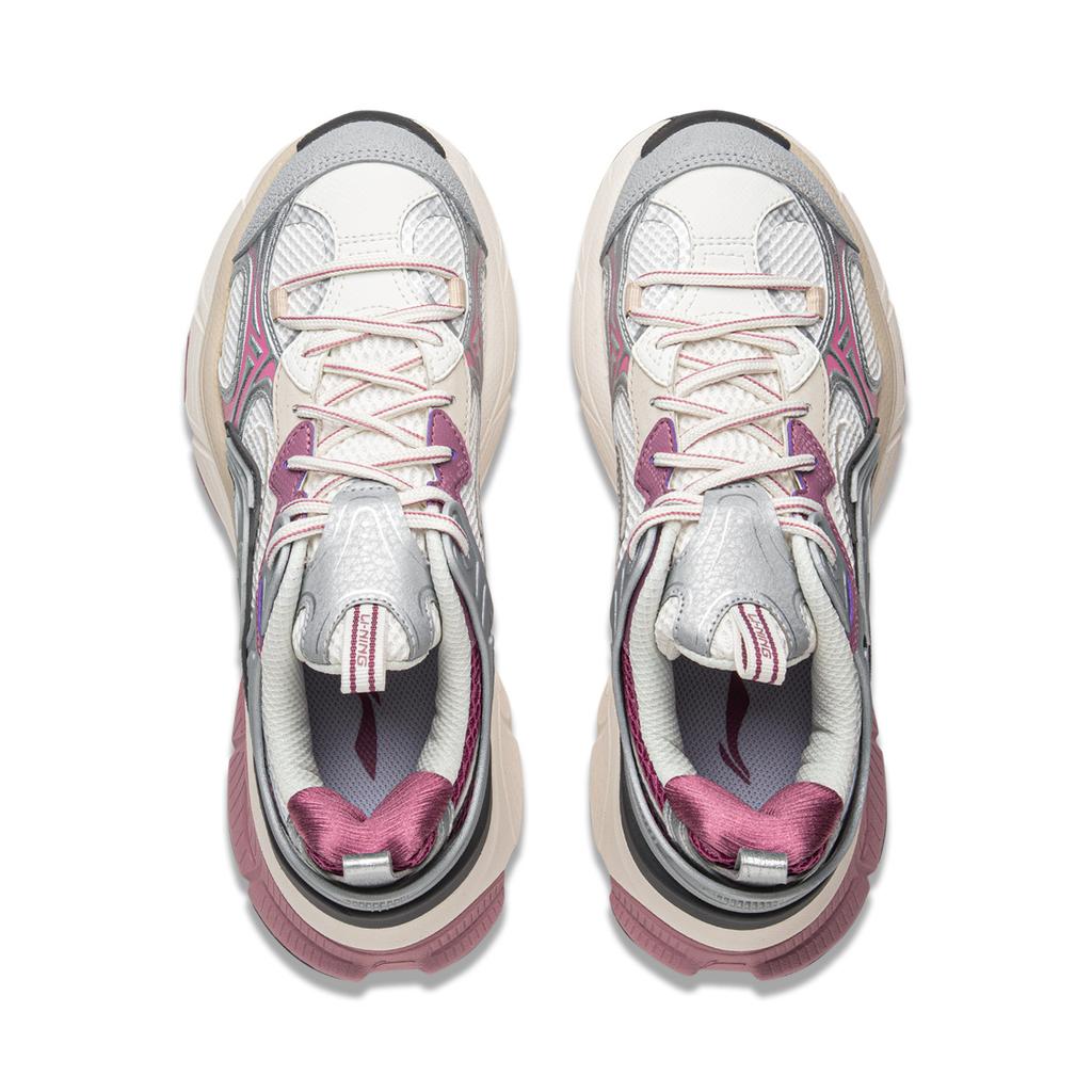 Li Ning Starry Y2K Millennium Style Soft Resilient Retro Thick Sole Shock Absorbing Wear Resistant Breathable Low Top Dad Shoes AGCU372-8