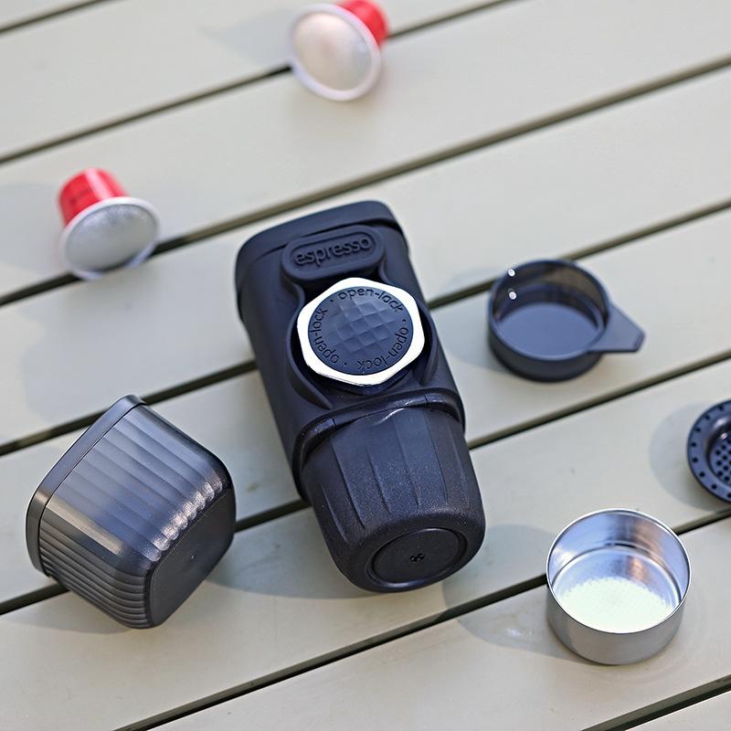Tragbare Handpresse Kaffeemaschine Kapsel Kaffeepulver Zuhause Reise Outdoor Kleine Espressomaschine