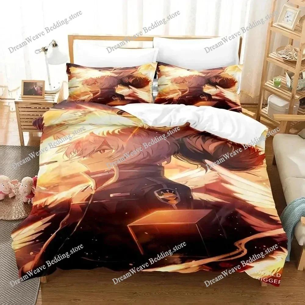 Anime Osamu Mikumo World Trigger Bedding Set Duvet Cover Bed Set Quilt Cover Pillowcase Comforter King Queen Size Boys Adult963