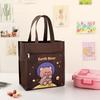 Childrens Cartoon Canvas Lunch Bag With Waterproof Handle For School And Travel