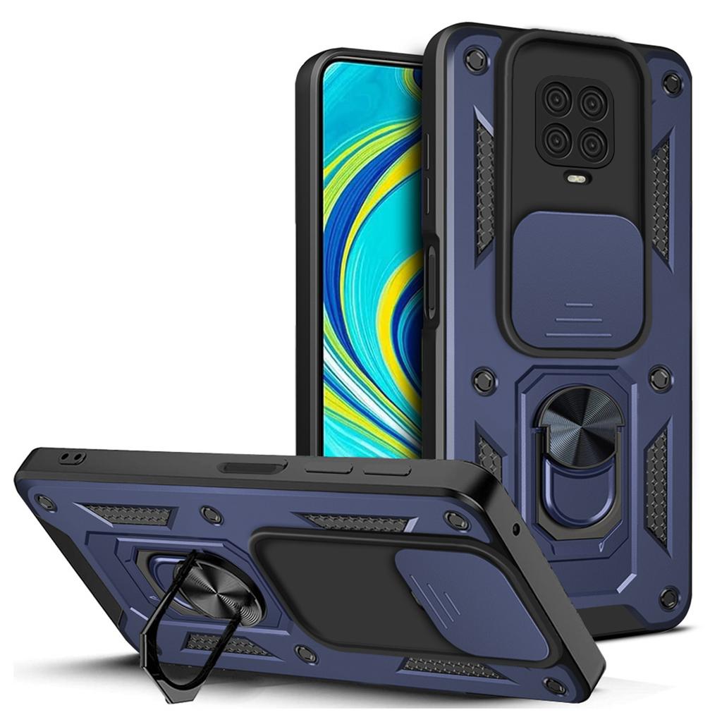 For Redmi Note 9 Pro Car Magnetic Holder Ring Back Cover For Xiaomi Redmi Note9 Pro Case Slide Camera Armor Phone Case