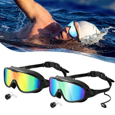 Swim Goggles 2 Pack, Wide View Antis Fog&UV Swimming Goggles For Audlt, No Leaking Swim Glasses For Men Women