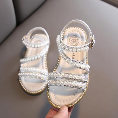 Kız Sandalet Yaz Moda Çocuklar Bebek Kız Küçük Büyük kızın Ayakkabıları Için Bling Rhinestone Prenses Tek Sandalet