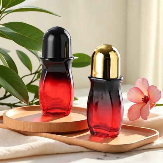 30/50ML Rosenquarz Roller Roll-on Glasflasche Nachfüllbare Flasche Mini Auslaufsicherer Kugelschreiber-Applikator