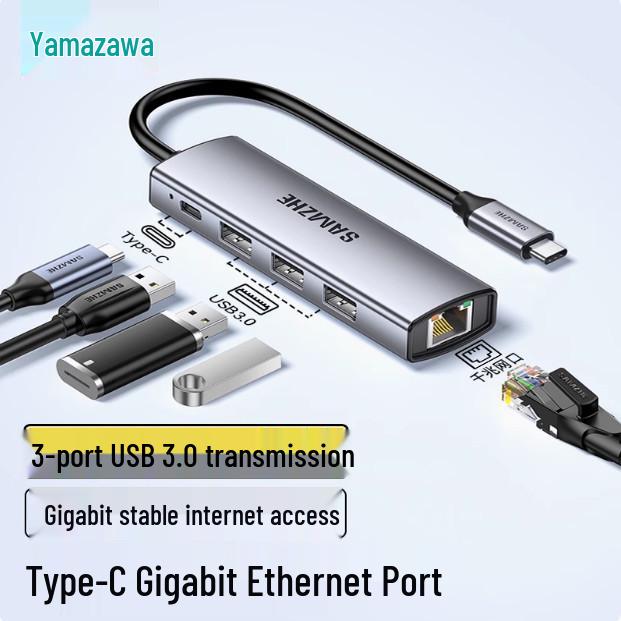 ShanZe DKK6 USB-C Docking Station: HDMI, Gigabit Ethernet, VGA, Audio, USB Hub.