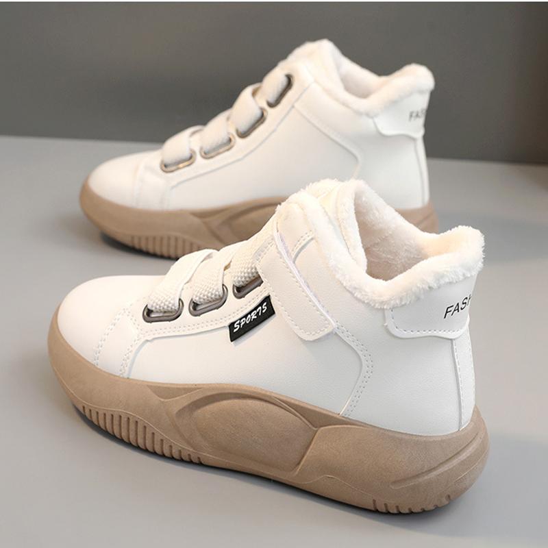 Spring and Autumn Plush Dad Shoes High Top Fashion Women's Shoes Korean Edition Warm High Top Sports Shoes Cotton Shoes Board Shoes