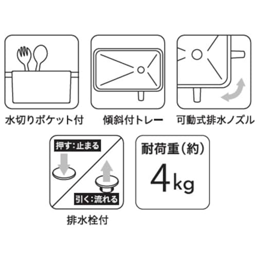 PEARL METAL Slim Dish Drainer Basket, Modelier, White, HC-507