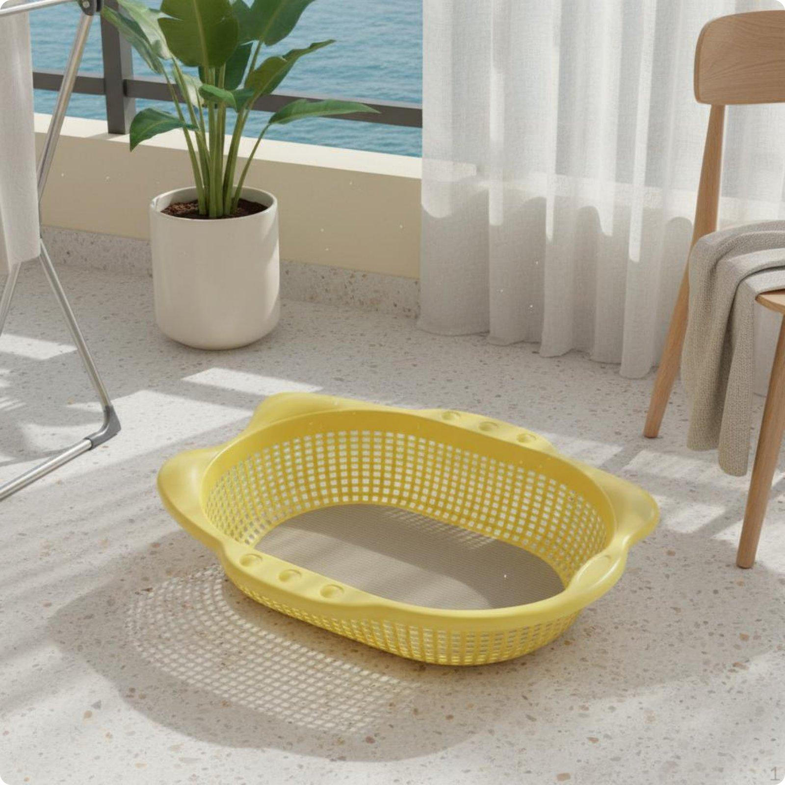 Breathable Cat Basket Bed Washable with Cushion All Season Pet Resting