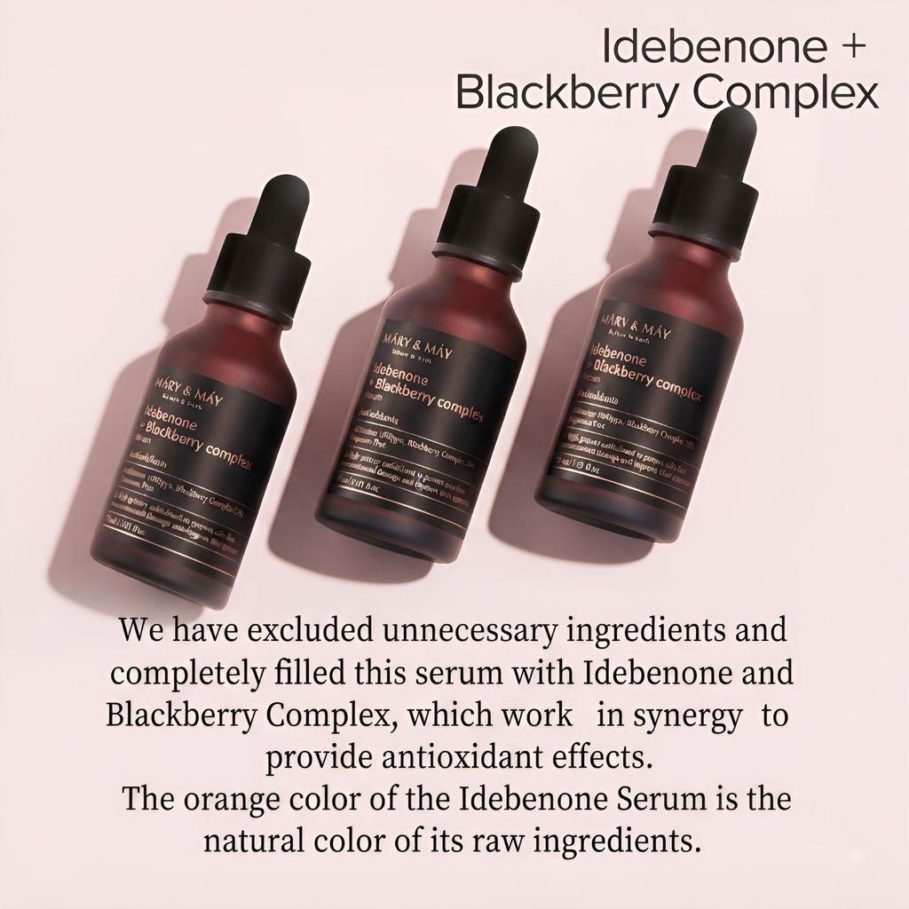 Mary&May Idebenone Blackberry Complex Serum 30ml Korean Anti Aging Brightening Serum
