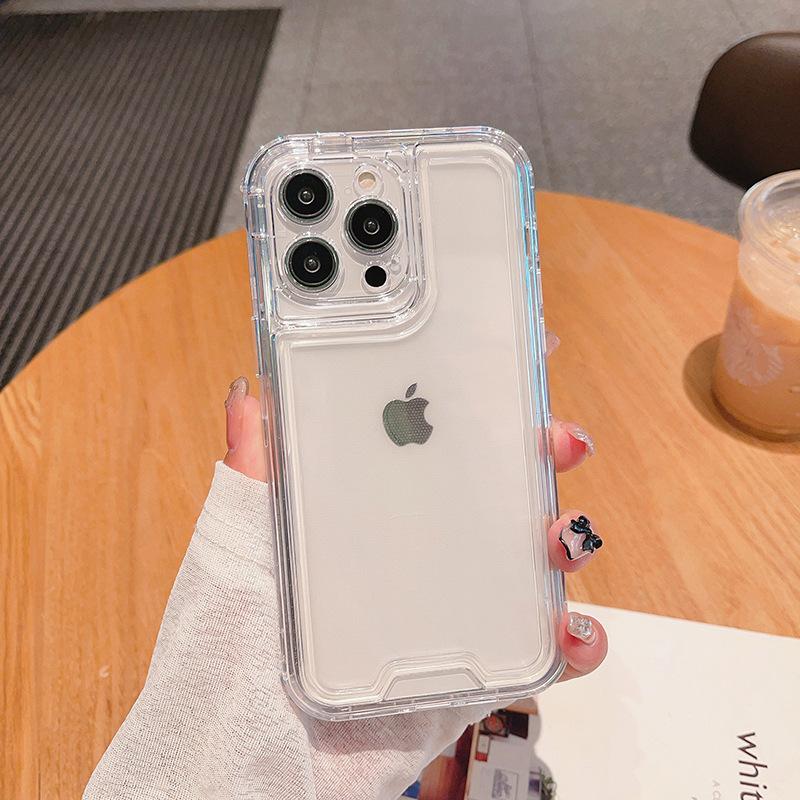 Mobile Phone Case for IPhone15 Series 3-in-1 Colorful Airbag Camera Anti-fall For  iPhone 15 6.1